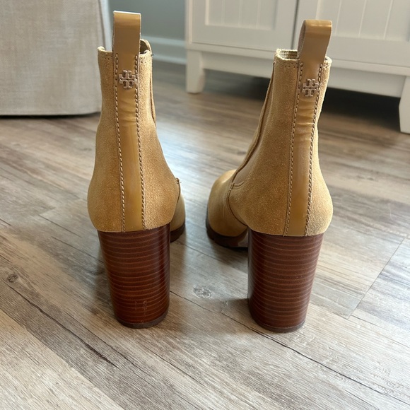 Tory Burch Camel Suede Booties - Picture 6 of 9